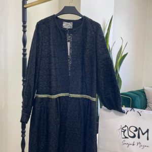 مانتو خنک کتیبه دوزی کد 530