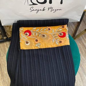 شال مجلسی مشکی کد 0014