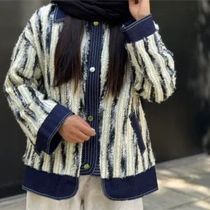 عکس کت راه راه پاییزه زنانه